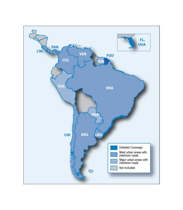 Lõuna-Ameerika teede mälukaart